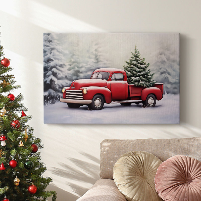 The Holiday Aisle® Christmas Holiday Art - Gallery Wrapped Canvas